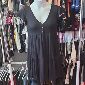 See You Monday Black Knit Dress